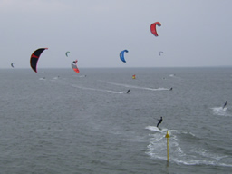 Kitesurfer auf der Nordsee