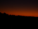 skyline beim sonnenuntergang blick von der terrasse