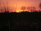 Sonnenuntergang, blick von der Terrasse