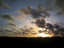 Wolken beim Sonnenuntergang